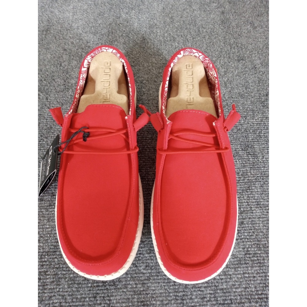 Hey Dude Women's, Wendy Aztec Red Loafers Slip-ons Canvas Size 11 New with Box
